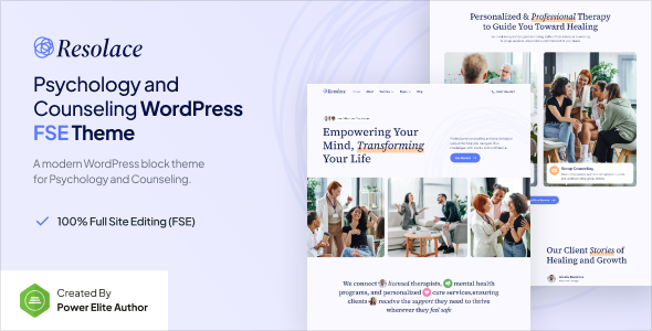 Resolace – 心理学与咨询FSE WordPress主题