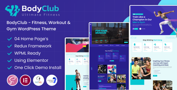 BodyClub – 健身、锻炼和健身房WordPress主题