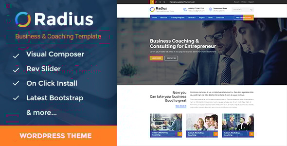 Radius – 商业培训 WordPress 主题