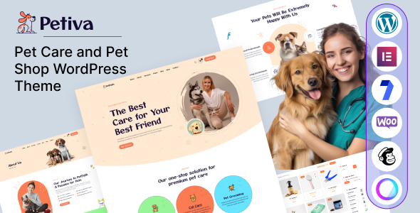 Petiva – 宠物护理和宠物店 WordPress 主题
