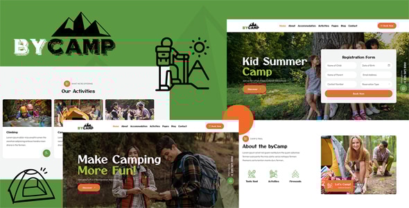 BYCAMP – 露营与冒险WordPress主题