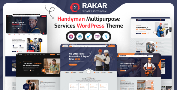 Rakar – 多用途服务 WordPress 主题