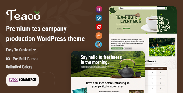 Teaco – 茶公司和有机商店WordPress主题