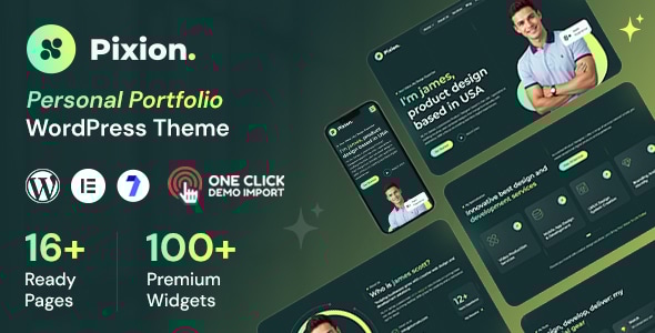 Pixion – Developer Portfolio WordPress 主题
