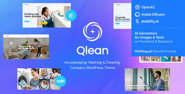 The Qlean 餐厅 |家政和清洁公司WordPress主题