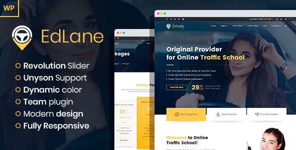 EdLane – 驾校 WordPress 主题