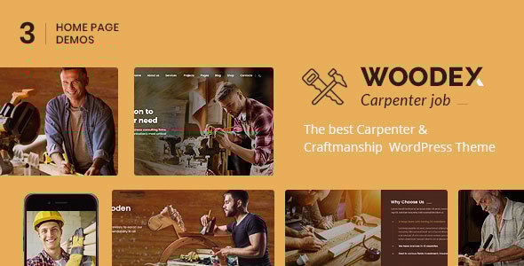 Woodex – 木匠和工匠商业 WordPress 主题