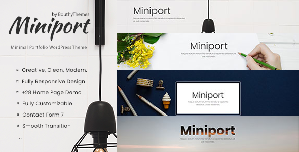 Miniport – 最小投资组合 WordPress 主题