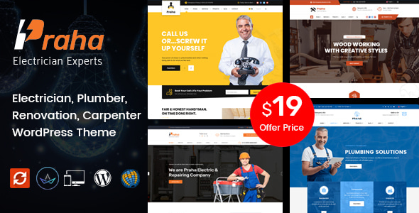 Praha – 电工专家 WordPress 主题