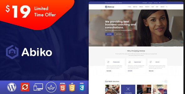 Abiko – 商业咨询 WordPress 主题