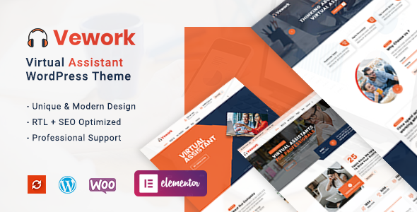 Vework – 虚拟助理 WordPress 主题