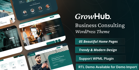 GrowHub – 商业咨询 WordPress 主题