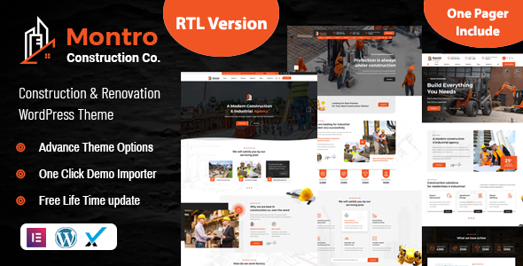 Montro – 建筑 WordPress 主题 RTL 就绪
