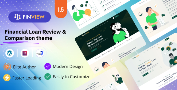 Finview – 金融贷款审查和比较附属 WordPress 主题。