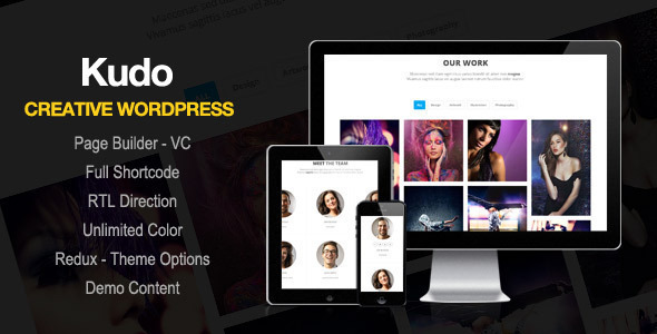 Kudo – 投资组合、营销登陆页面 WordPress 主题