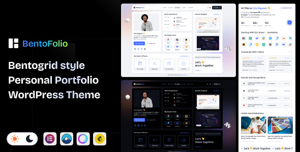 Bentofolio – 个人作品集 WordPress 主题