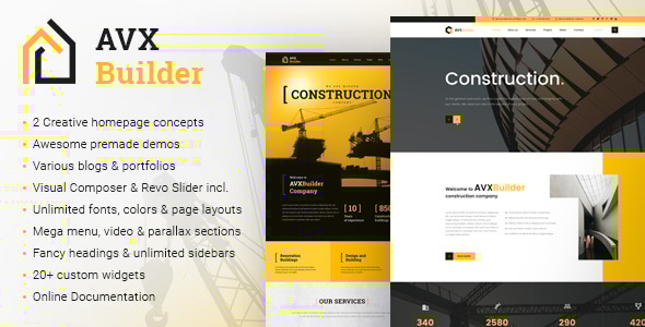 AVXBuilder – 建筑业务 WordPress 主题