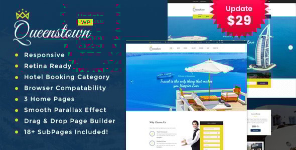皇后镇：度假村和酒店 WordPress 主题