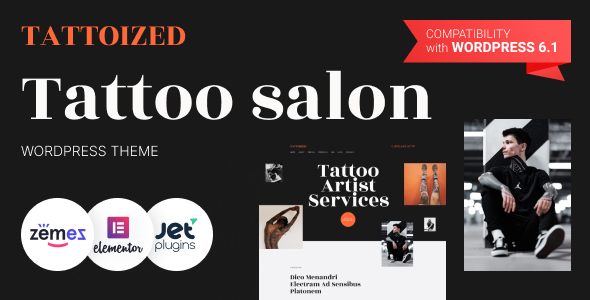 Tattoized – 纹身沙龙 WordPress 主题