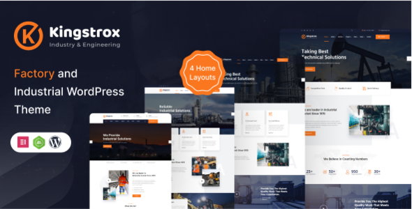 Kingstrox – 工厂和工业企业 WordPress 主题