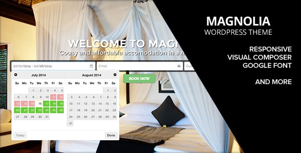 MAGNOLIA – 酒店预订 WordPress 主题
