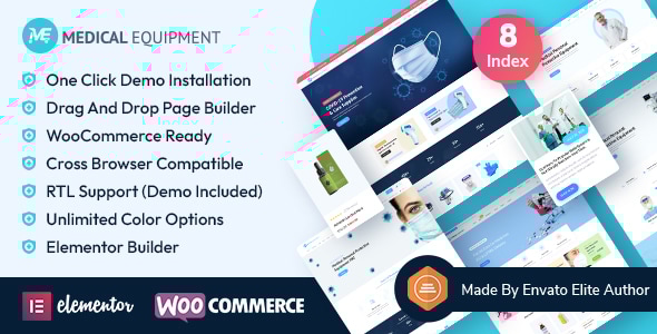 医疗设备 – 电子商务 Elementor WordPress 主题