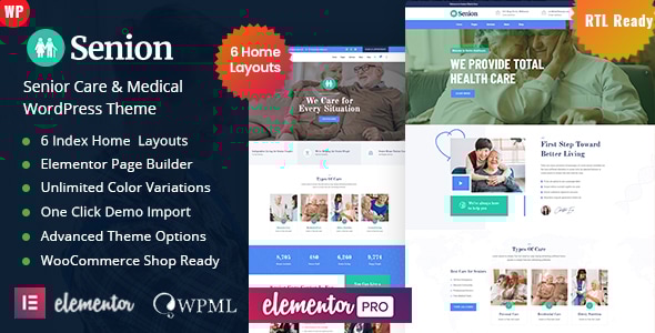 Senion – 高级护理 WordPress 主题