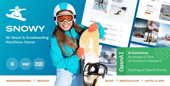 Snowy – 滑雪和单板滑雪度假村 WordPress 主题