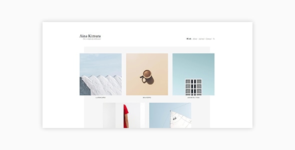 Aina – 最小摄影和作品集 WordPress 主题