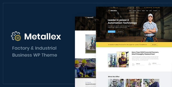 Metallex – 工业与工程 WordPress 主题