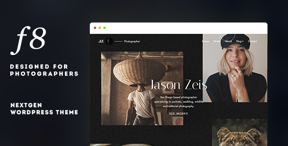 f8 – NextGen 摄影 WordPress 主题