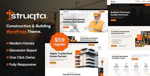 Struqta – 工业与建筑Elementor WordPress主题