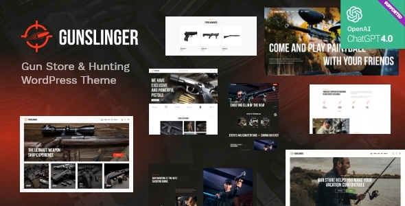 Gunslinger — 枪械商店和狩猎WordPress主题