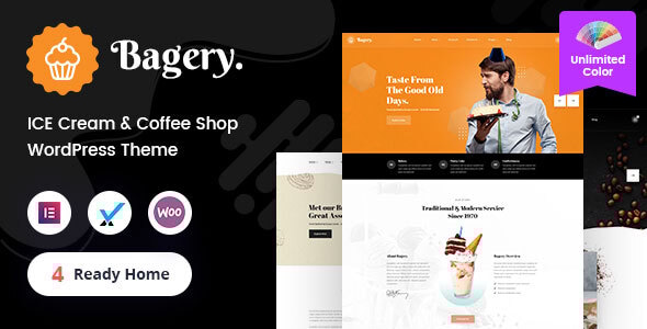 Bagery – 冰淇淋店 WordPress 主题