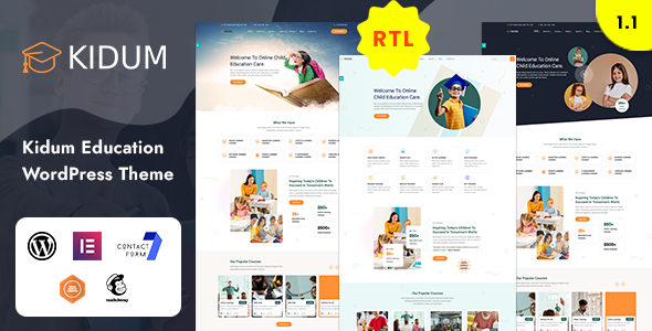 Kidum – LMS  Education WordPress主题