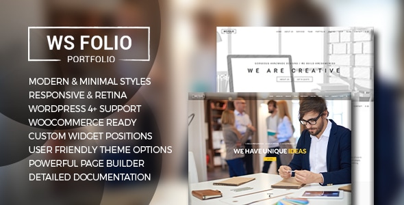 WS Folio – 响应式投资组合 WordPress 主题