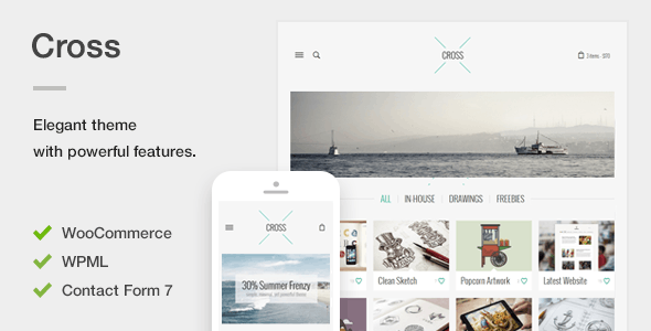 Cross – 一个优雅的最小 WordPress 主题