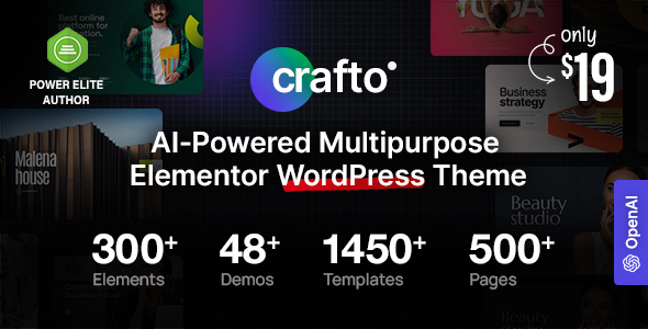 Crafto – AI 驱动的多用途 WordPress 主题