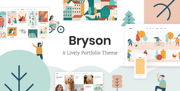 Bryson – 插图和设计作品集 WordPress 主题