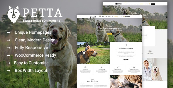 Petta – 宠物护理 WordPress 主题