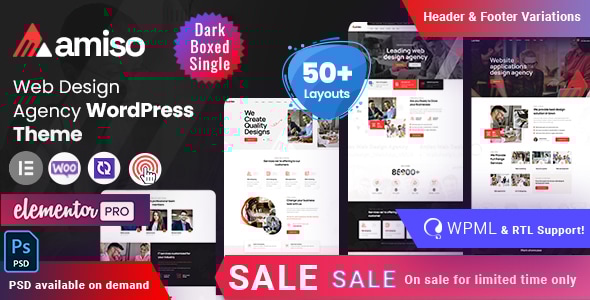 Amiso – 设计机构 WordPress 主题
