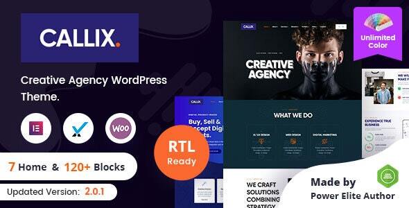 Callix – 创意机构 WordPress 主题 + RTL