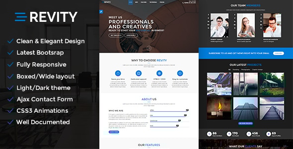 Revity – 单页响应式 WordPress 主题