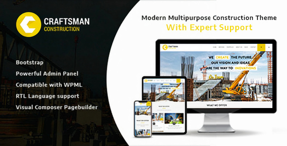 Craftsman – 建筑多用途 WordPress 主题