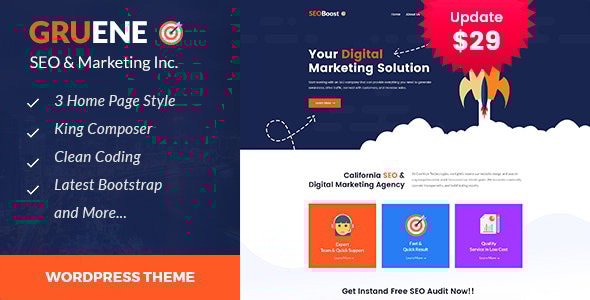 Gruene – 数字营销 WordPress 主题