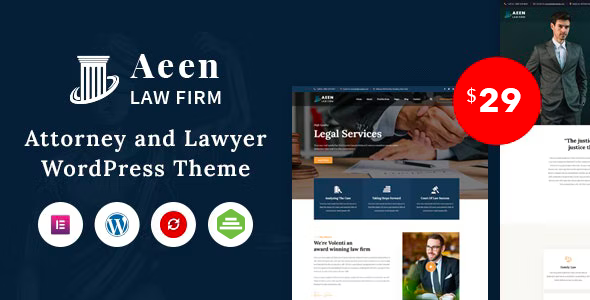 Aeen – 律师和律师 WordPress 主题