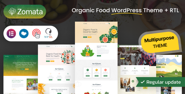 Zomata – 有机食品 WordPress 主题 + RTL
