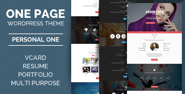 个人一 – OnePage / VCard / WordPress 主题