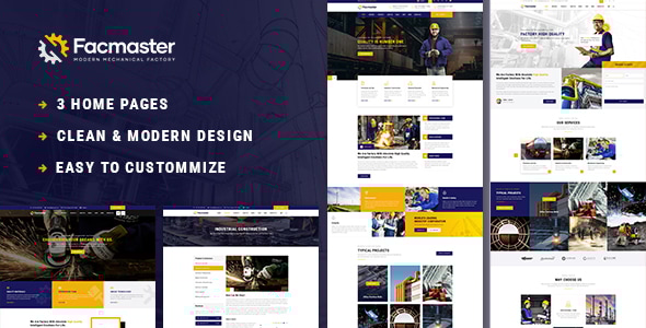Facmaster – 工厂和工业WordPress主题