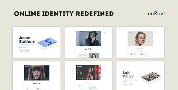 unRovr – 动画 vCard WordPress 主题
